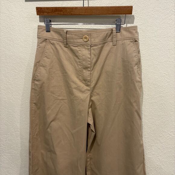 COS Wide Leg Pants Cotton Tan High Waisted Women's Eur 38/ Small - Picture 5 of 7